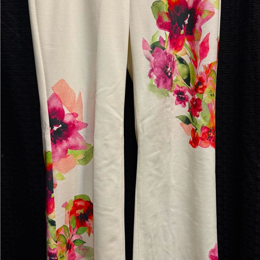 INC International Concepts Floral Print Pants - White and Pink